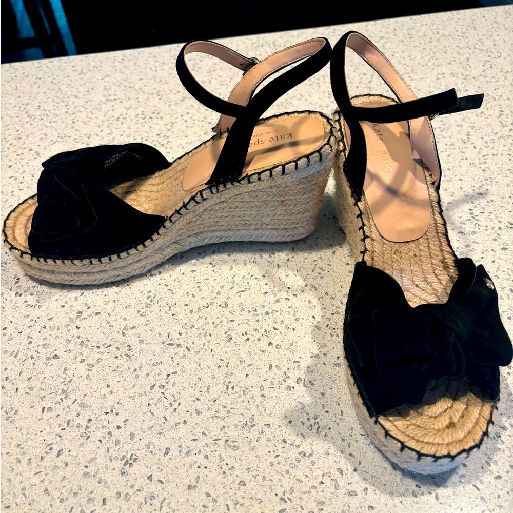 Kate spade suede bow espadrilles size 9.5